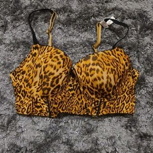 Cheetah print bra